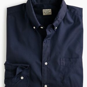 J.Crew Men's Secret Wash Shirting Navy Blue Medium